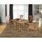 International Concepts Round 36 in Round Top Pedestal Ext Table with 12 in Leaf And 4 RTA Chairs, Pecan, 36 in W, 48 in L K59-36RXT-C10-4 - alternate 2